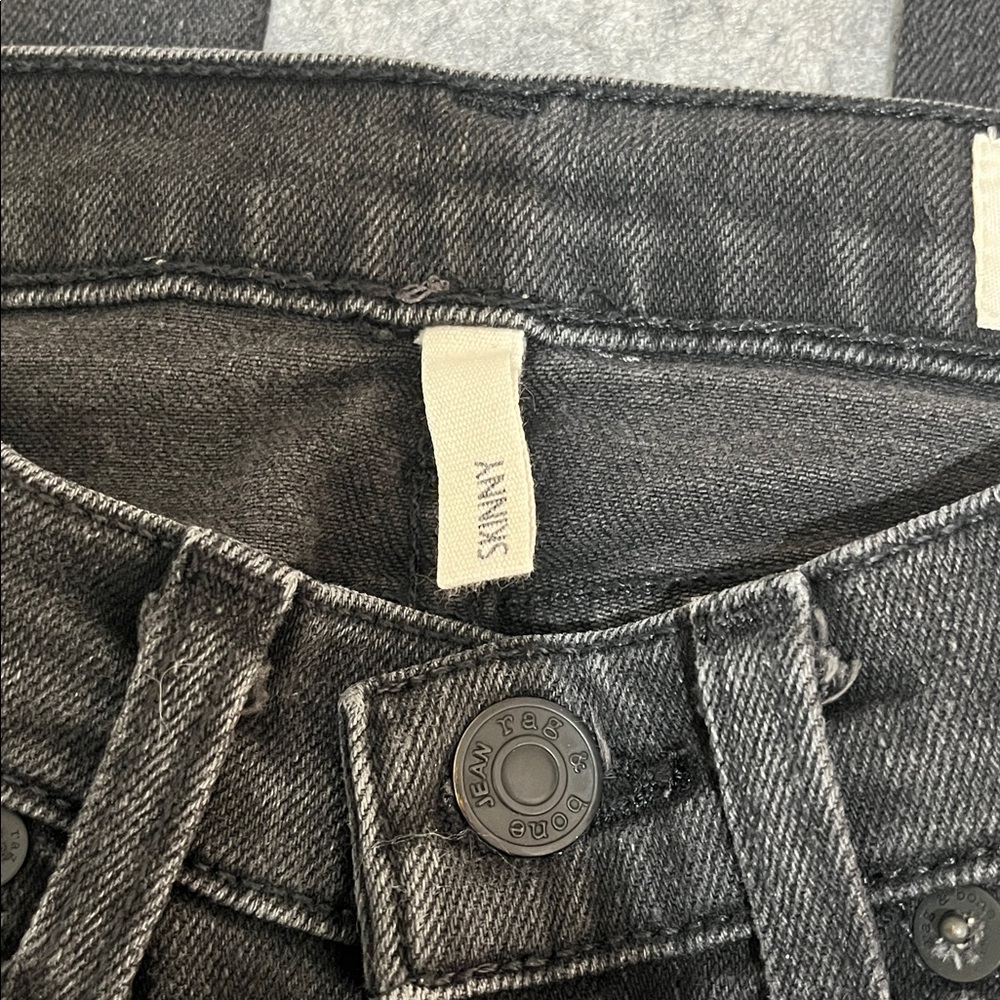 Rag & Bone Women's Distressed Black Skinny Jeans - Picture 3 of 8